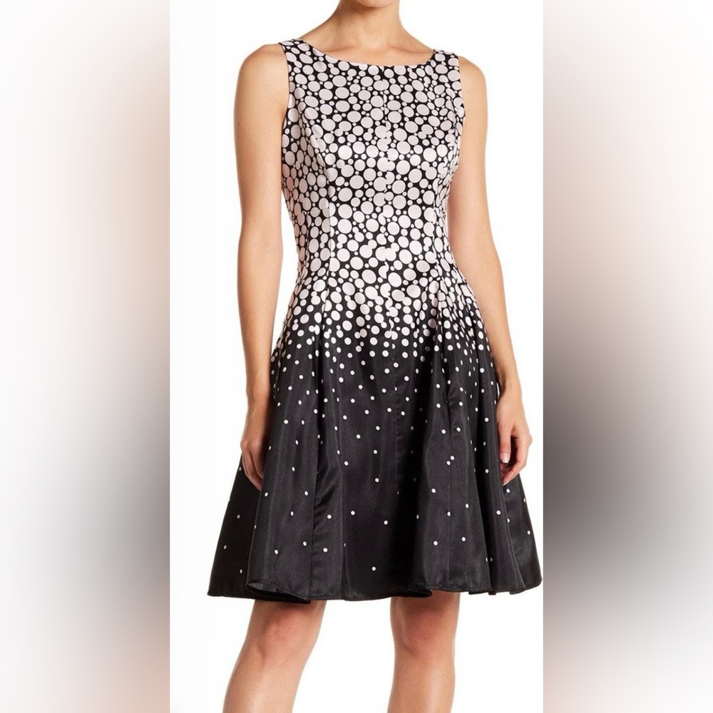 Elegant Black and White Polka Dot Dress size 4